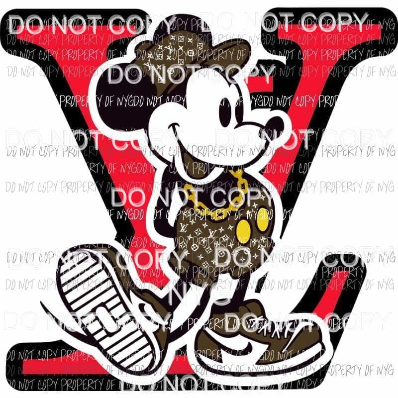 LV Mickey Mouse #2 red louis vuitton Sublimation transfers Heat Transfer