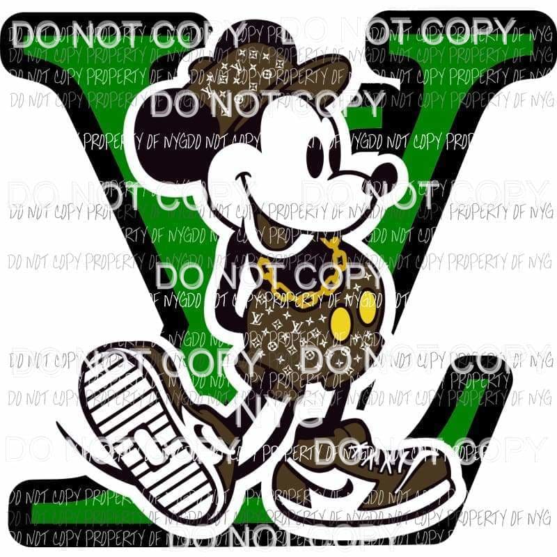 LV Mickey Mouse #3 green louis vuitton Sublimation transfers Heat Transfer