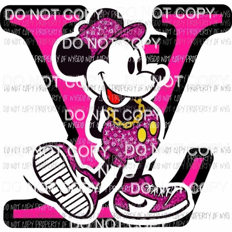 LV Mickey Mouse #5 pink purple louis vuitton Sublimation transfers Heat Transfer
