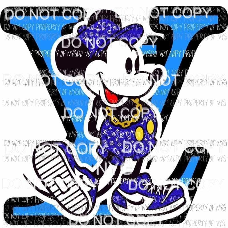 LV Mickey Mouse #6 blue louis vuitton Sublimation transfers Heat Transfer