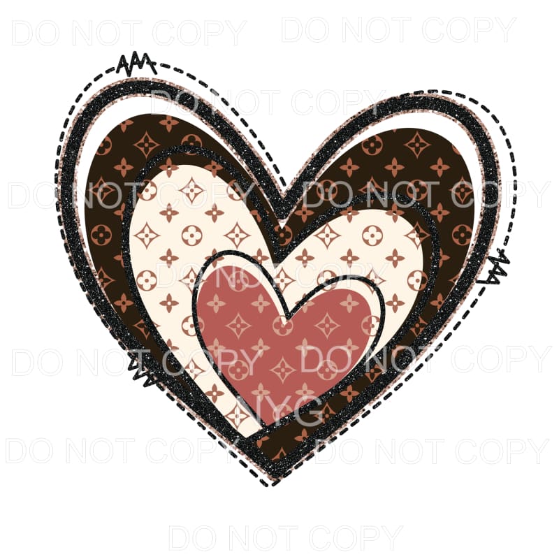 LV triple Heart # 8 Sublimation transfers - Heat Transfer