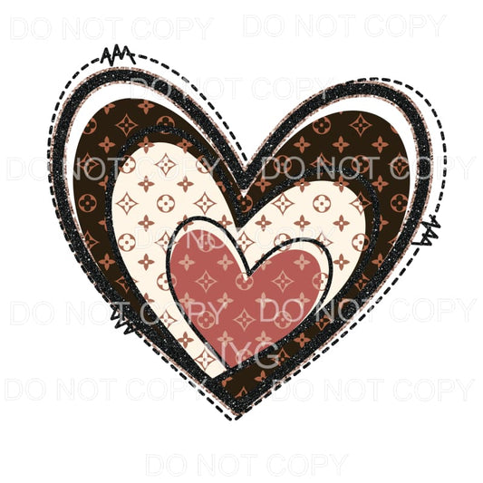 LV triple Heart # 8 Sublimation transfers - Heat Transfer