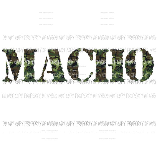 Macho Camo #1 Sublimation transfers Heat Transfer