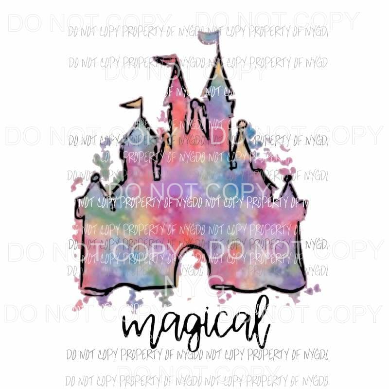 Magical Disney Castle Sublimation transfers Heat Transfer