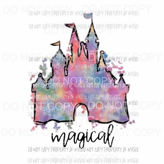 Magical Disney Castle Sublimation transfers Heat Transfer