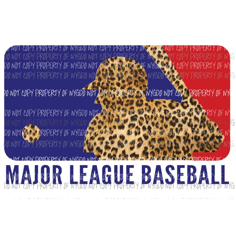 Major League Baseball logo leopard #2 Sublimation transfers Heat Transfer