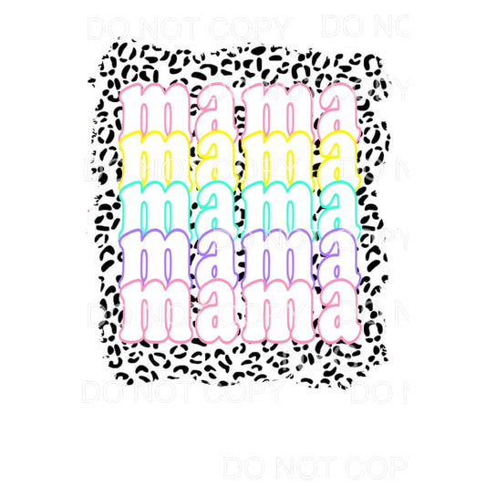 Mama # 3 leopard Sublimation transfers - Heat Transfer