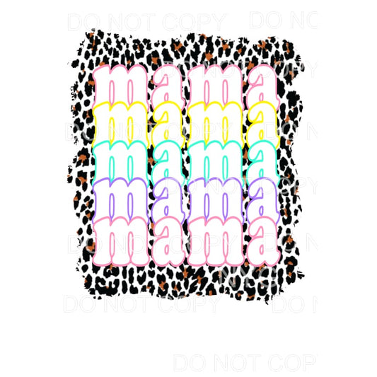 Mama # 4 leopard Sublimation transfers - Heat Transfer