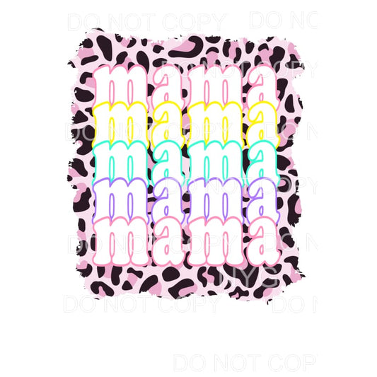 Mama # 5 leopard Sublimation transfers - Heat Transfer