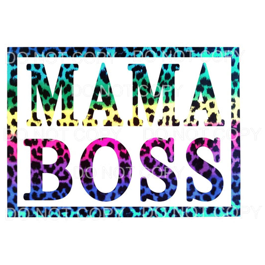 MAMA BOSS LEOPARD multi color Sublimation transfers - Heat 