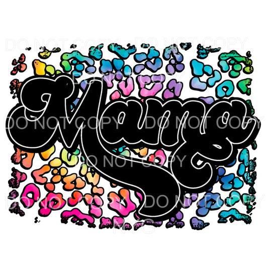 Mama Bright Color Leopard Sublimation transfers - Heat 