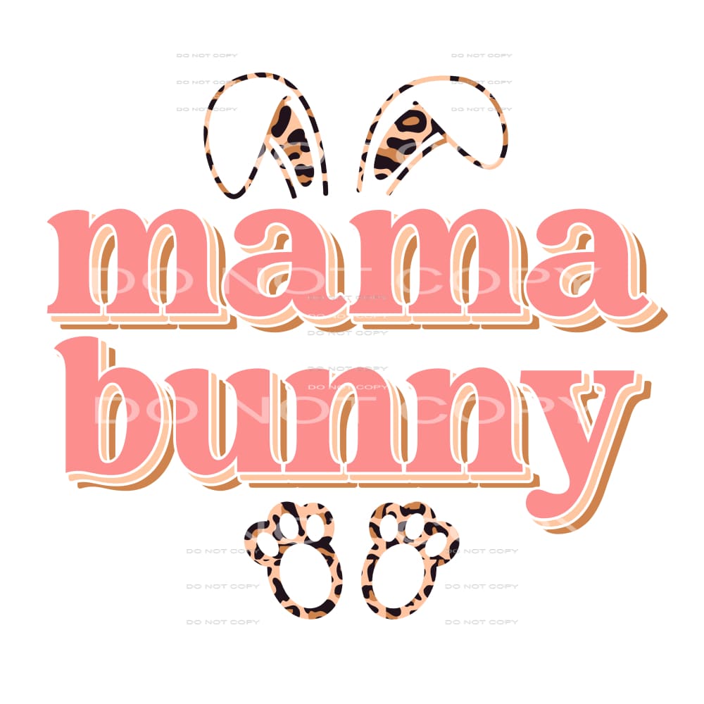 mama bunny #4284 Sublimation transfers - Heat Transfer