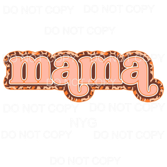 Mama Fall Colors Leopard Sublimation transfers - Heat 