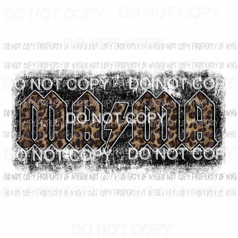 MaMa leopard lightning bolt Sublimation transfers Heat Transfer