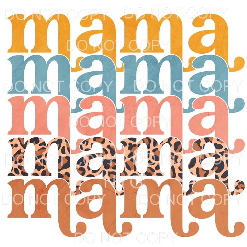 Mama Leopard Stacked Sublimation transfers - Heat Transfer