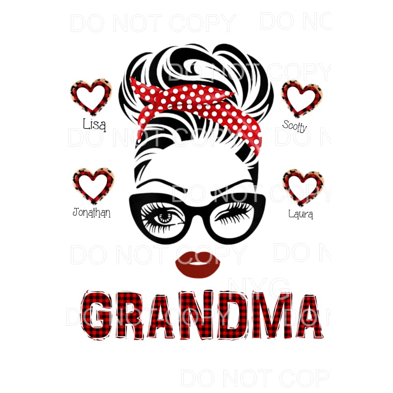 Mama - Mimi - Mom - Nana other names in drop down menu if 