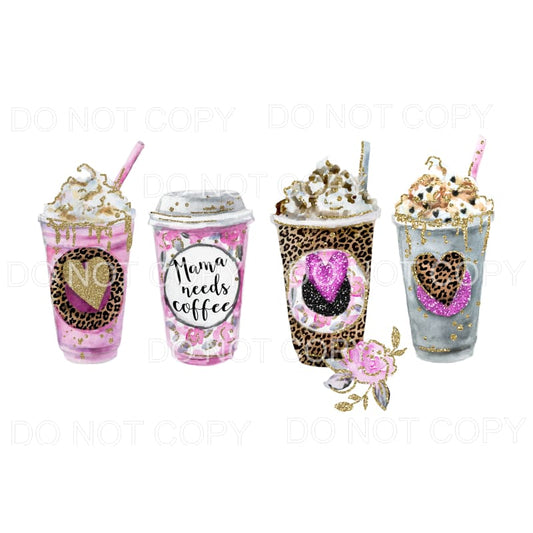 mama Needs Coffee Sublimation transfers - Heat Transfer