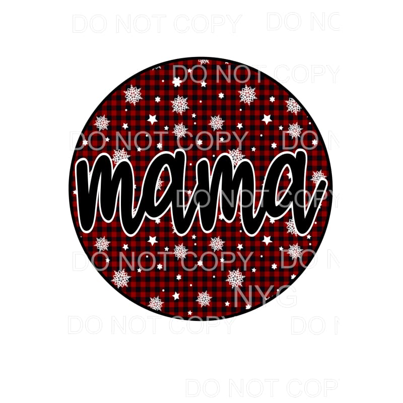 mama plaid circle # 7072 Sublimation transfers - Heat 