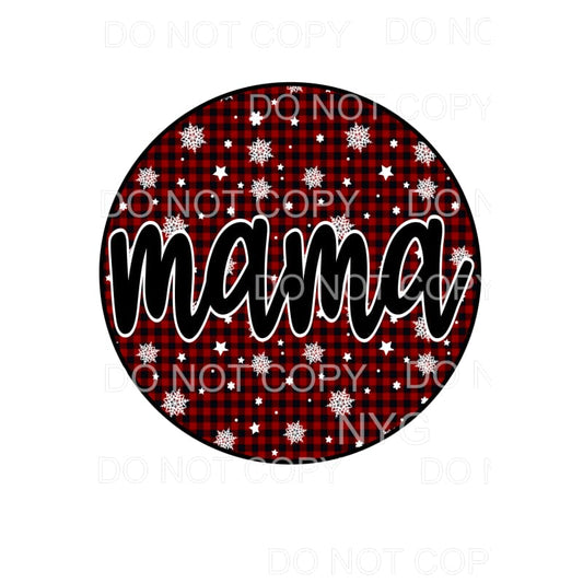 mama plaid circle # 7072 Sublimation transfers - Heat 