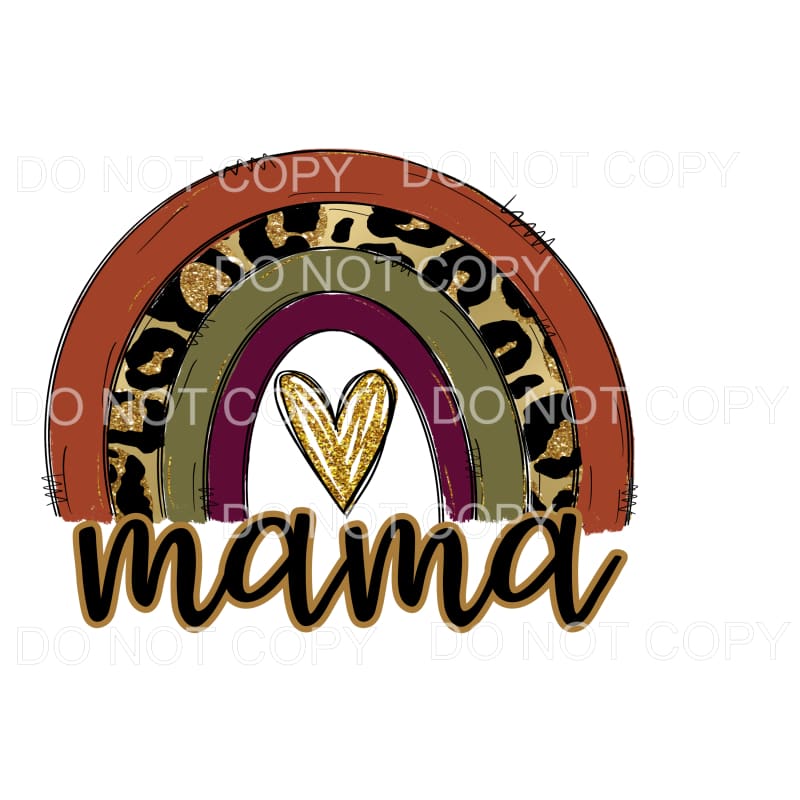 mama rainbow # 3060 Leopard Fall Colors Sublimation 