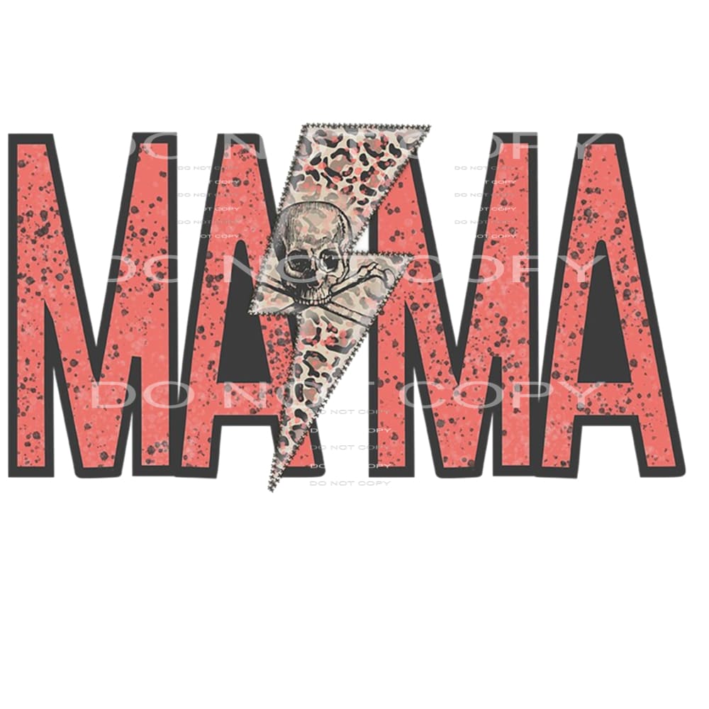 mama Skull # 2161 Sublimation transfers - Heat Transfer 