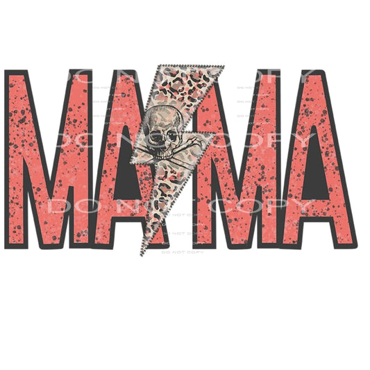 mama Skull # 2161 Sublimation transfers - Heat Transfer 