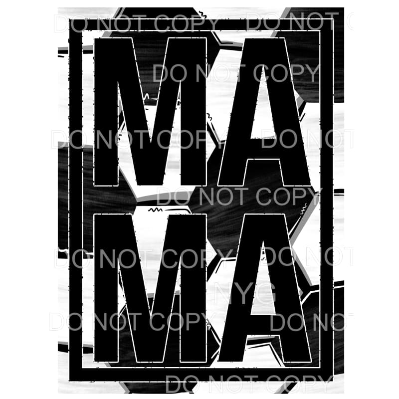 Mama Soccer Stacked Framed Sublimation transfers - Heat 