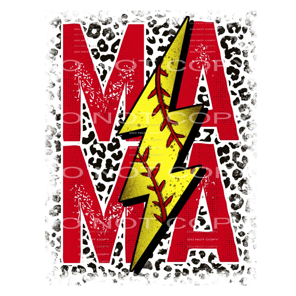 Mama softball # 1232 Sublimation transfers - Heat Transfer