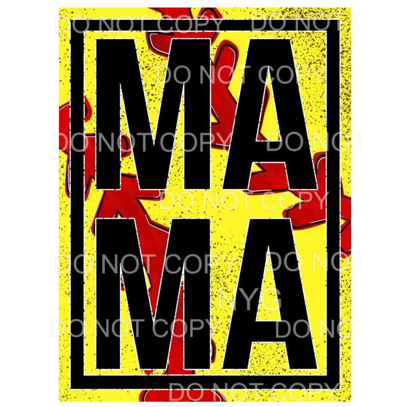Mama Softball Stacked Framed Sublimation transfers - Heat 