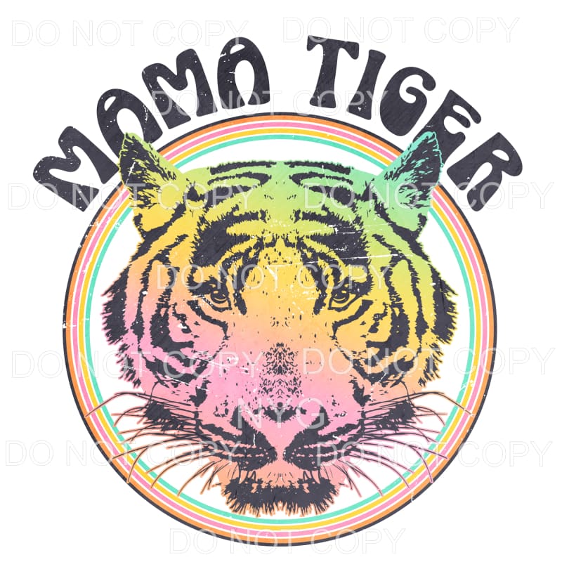 Mama Tiger Colorful Sublimation transfers - Heat Transfer