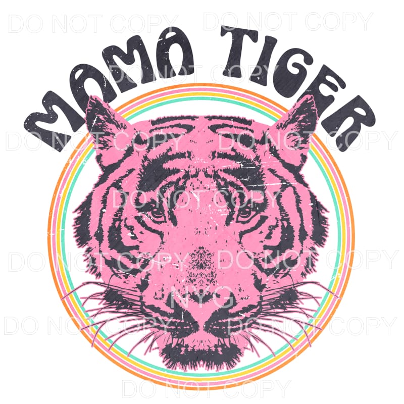 Mama Tiger Pink Sublimation transfers - Heat Transfer