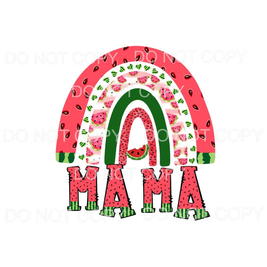 Mama Watermelon Rainbow Sublimation transfers - Heat 