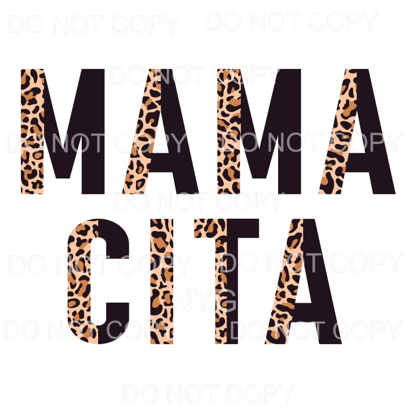 Mamacita Half Leopard Black Sublimation transfers - Heat 