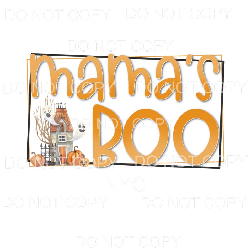 Mama’s Boo Halloween Fall House Pumpkins Ghost Sublimation 