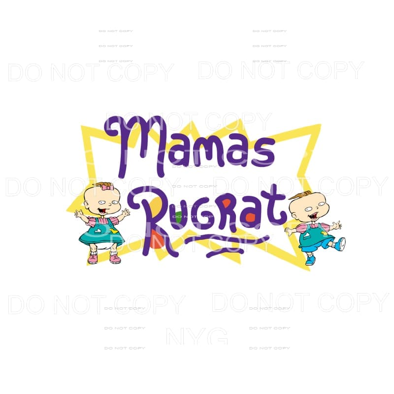 Mamas Rugrat Phil and Lil Sublimation transfers - Heat 