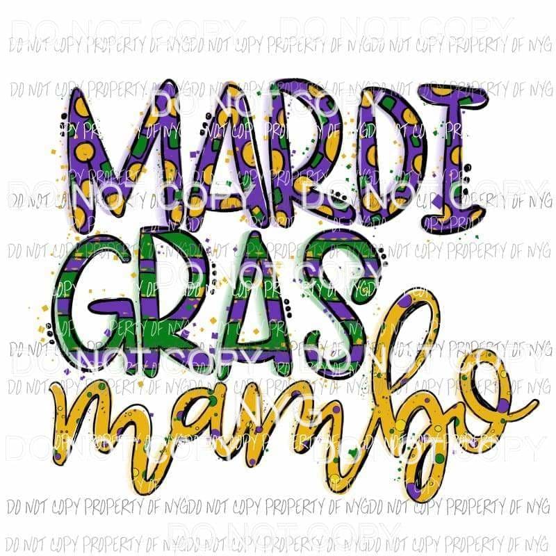 mardi gras mambo Sublimation transfers Heat Transfer