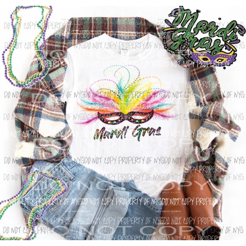 Mardi Gras mask 1 Sublimation transfers Mardi Gras Heat Transfer