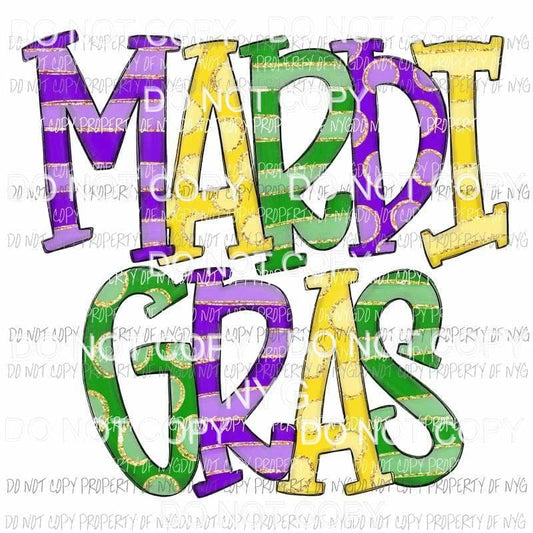 mardi gras polka dot Sublimation transfers Heat Transfer
