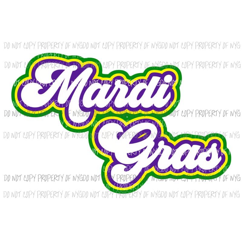Mardi Gras Retro Style #1 Sublimation transfers Heat Transfer