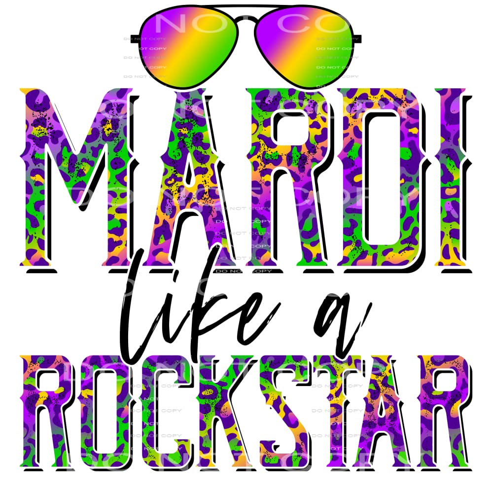 Mardi Like A Rockstar Leopard Rainbow Aviators #2564 