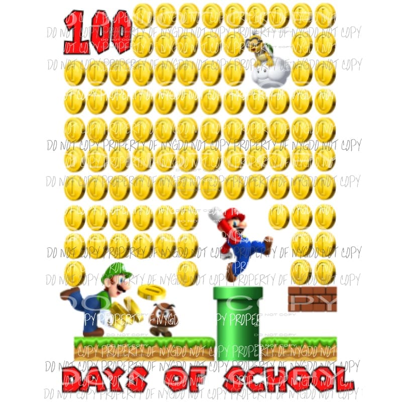 Mario 100 days # 2 Sublimation transfers Heat Transfer