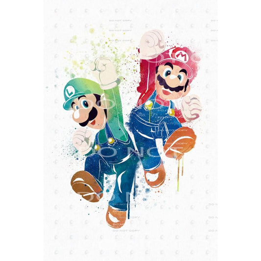 Mario brothers # 372 Sublimation transfers - Heat Transfer