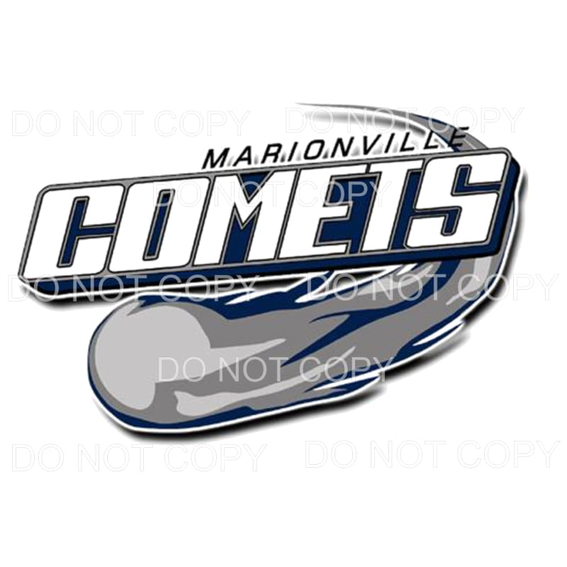 Marionville Comets Football #2 Sublimation transfers - Heat 