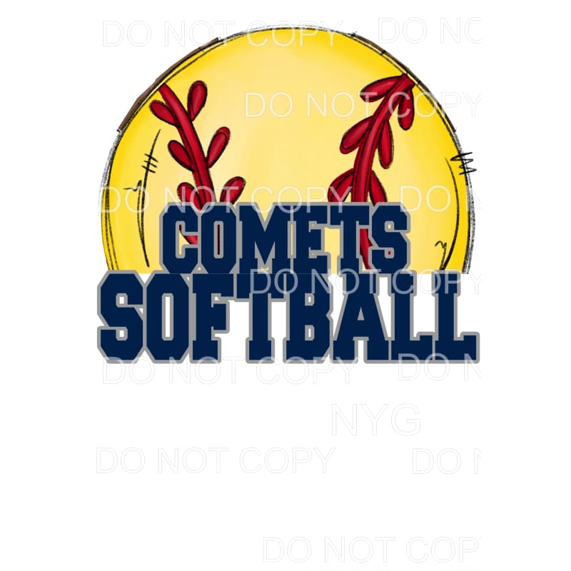 Marionville Comets Softball Sublimation transfers - Heat 