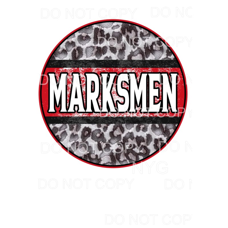 MARKSMEN Red circle Leopard Sublimation transfers - Heat 