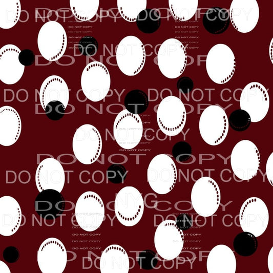 Maroon and white and black dots Sheet Sublimation transfers 