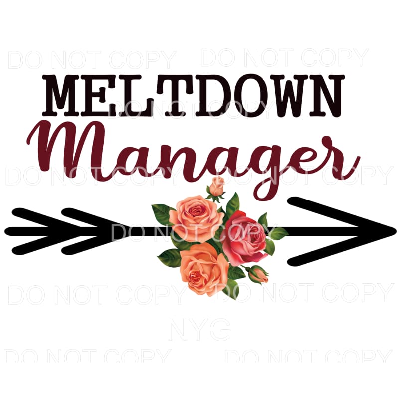 Meltdown Manager Flowers Arrow Sublimation transfers - Heat 