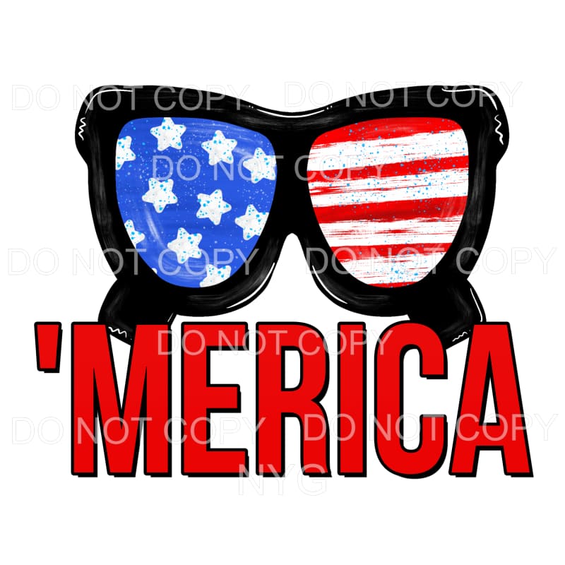 Merica America Stars Stripes Sunglasses 4th of July USA 