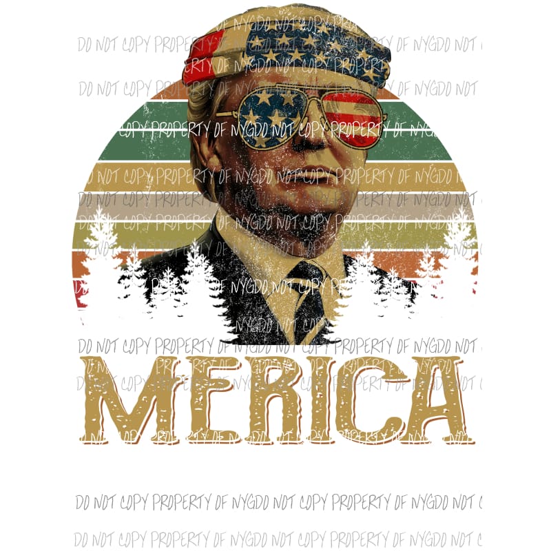 merica trump Sublimation transfers Heat Transfer