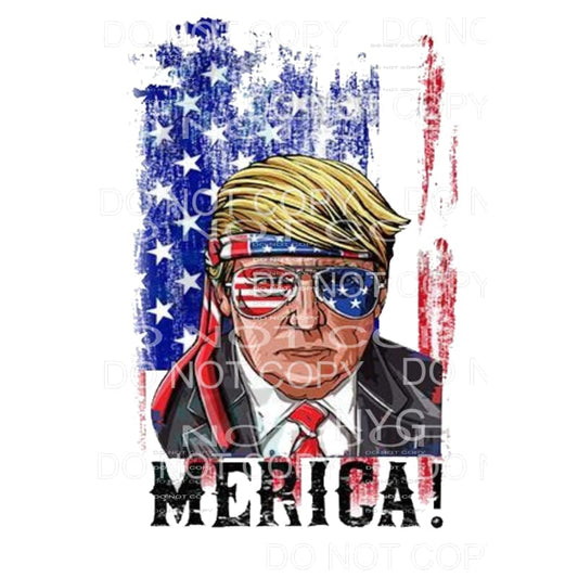 Merica Trump USA America flag Sublimation transfers - Heat 